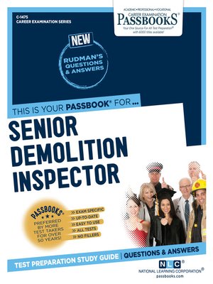 cover image of Senior Demolition Inspector